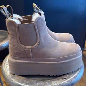 UGG Beige Platform Boots